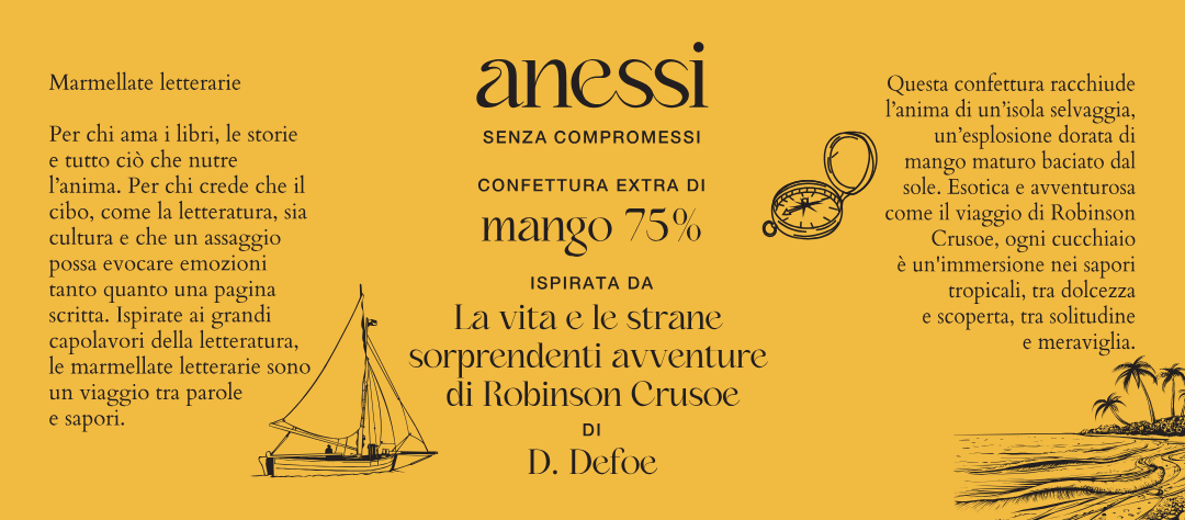 Confettura extra di mango – Ispirata a La vita e le strane sorprendenti avventure di Robinson Crusoe di Daniel Defoe
