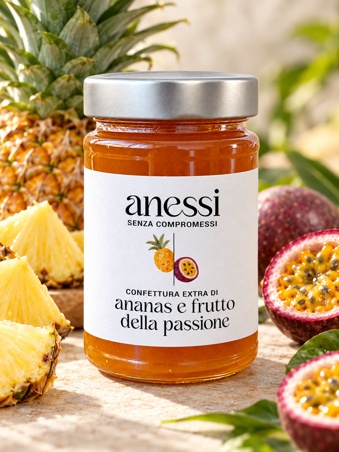 Confettura extra di ananas e frutto della passione