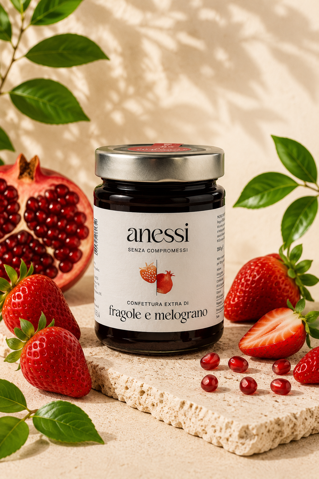 Confettura extra di fragole e melograno