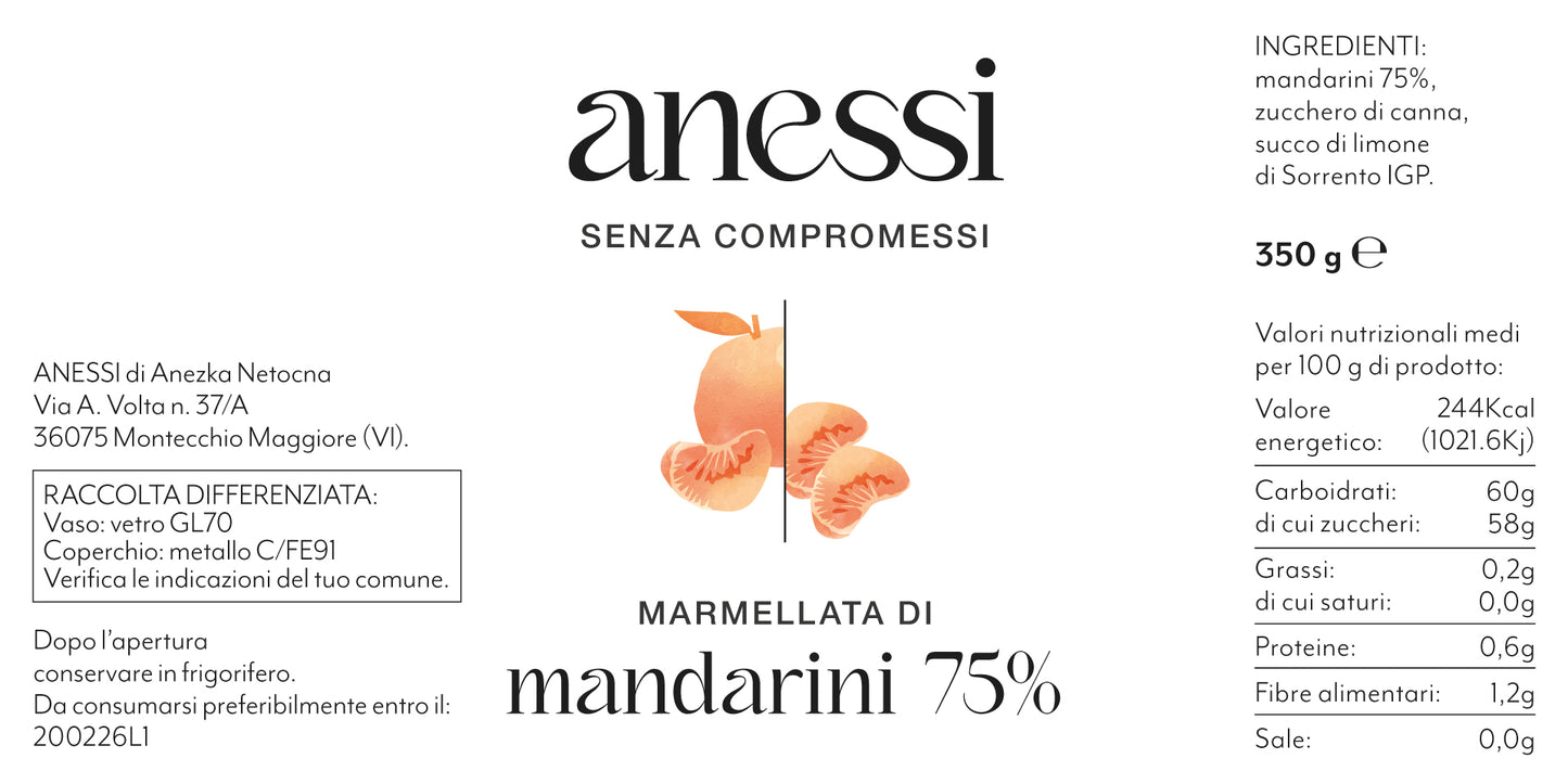 Mandarinenmarmelade 75 %