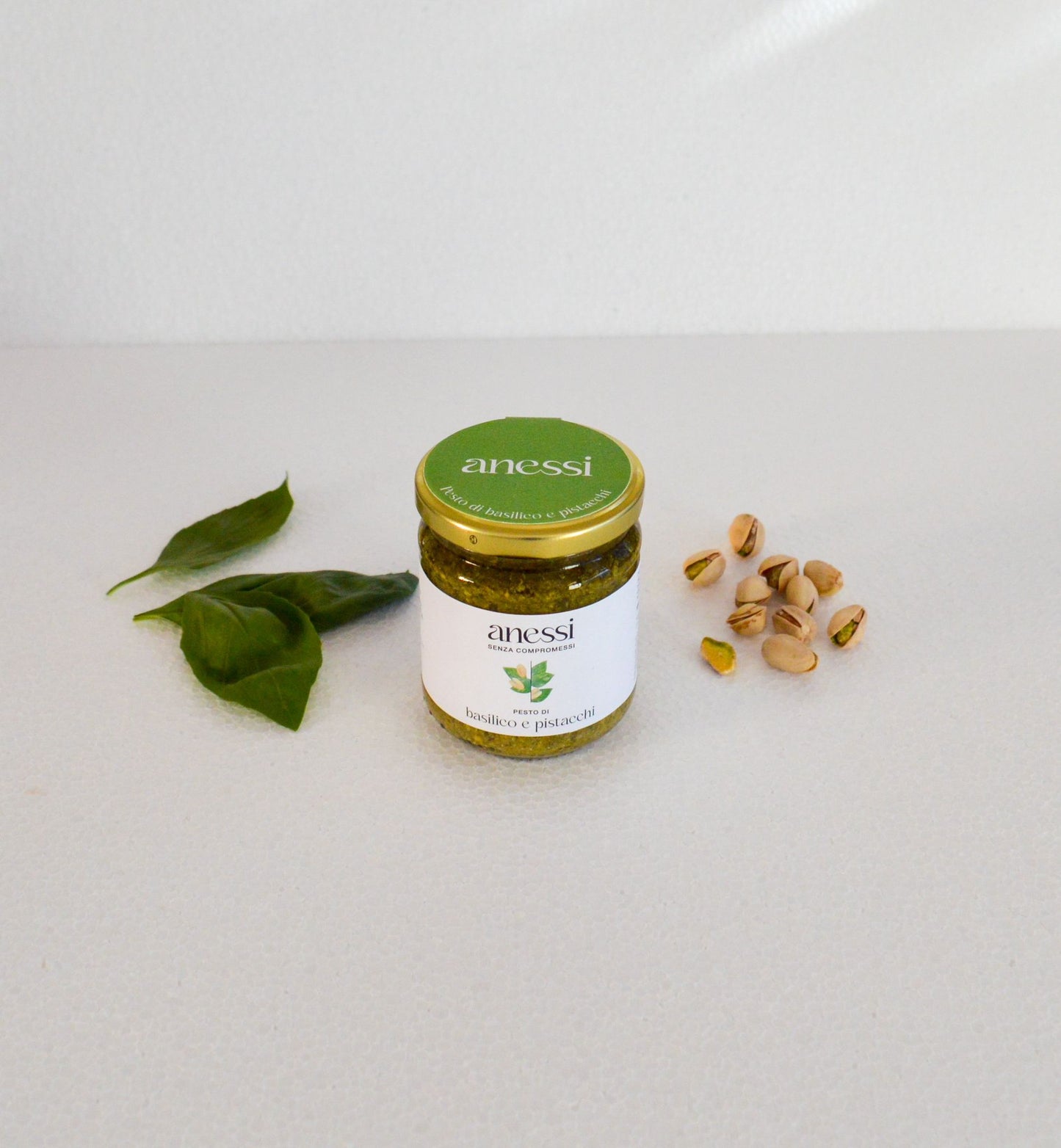 Pesto aus Basilikum und Pistazien 180 g 